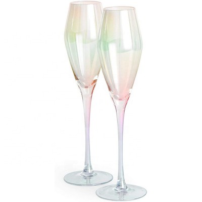 Hot product 2020 novelty custom wedding party lunette crystal champagne flutes