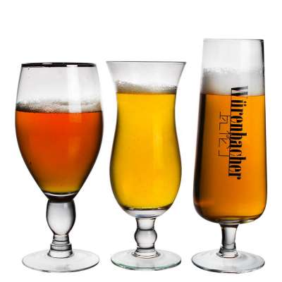 Fancy Customized Logo Shot Stem Beer Goblet Glass