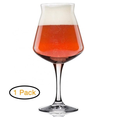 wholesale Fancy Lead free Handmade crystal Teku Stemmed Beer Glass  for bar