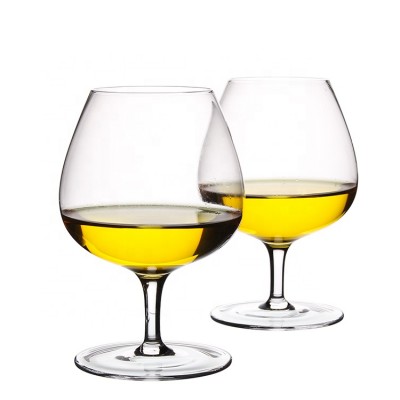 Hotsale Handmade Transparent short stemmed crystal brandy snifter cognac balloon glasses for bar, home, party & gift