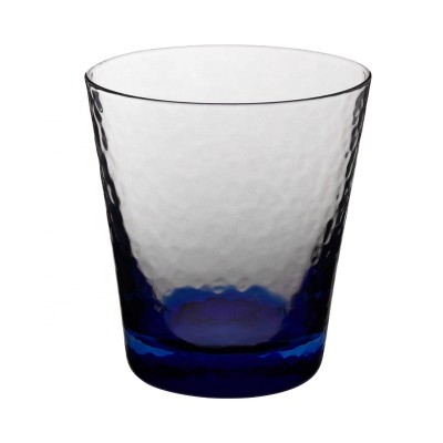 Wholesale mouth blown solid colored water juice glass with hammer design