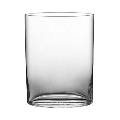 Soda-lime Handmade cheap cylinder clear Glass Vase