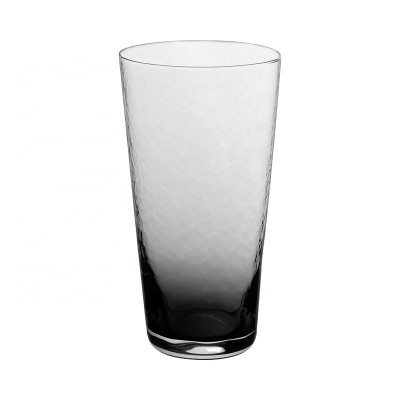 Wholesale mouth blown solid colored water juice glass with hammer design big size